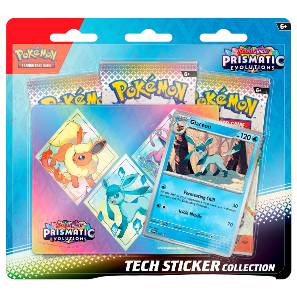 Collezione Evoluzioni Prismatiche con Adesivo Flareon, Glaceon, Espeon (ITA)