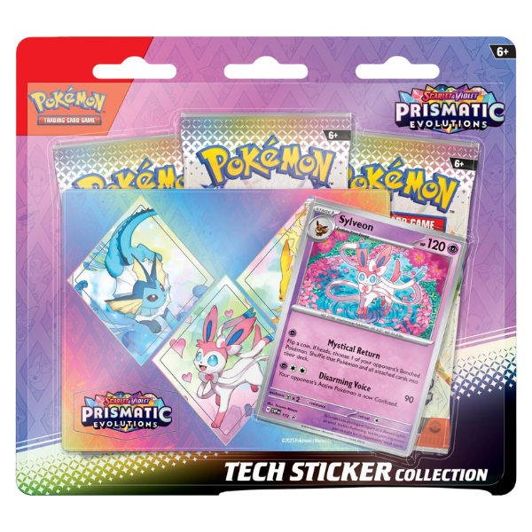 Collezione Evoluzioni Prismatiche con Adesivo Vaporeon Sylveon Jolteon (ITA)