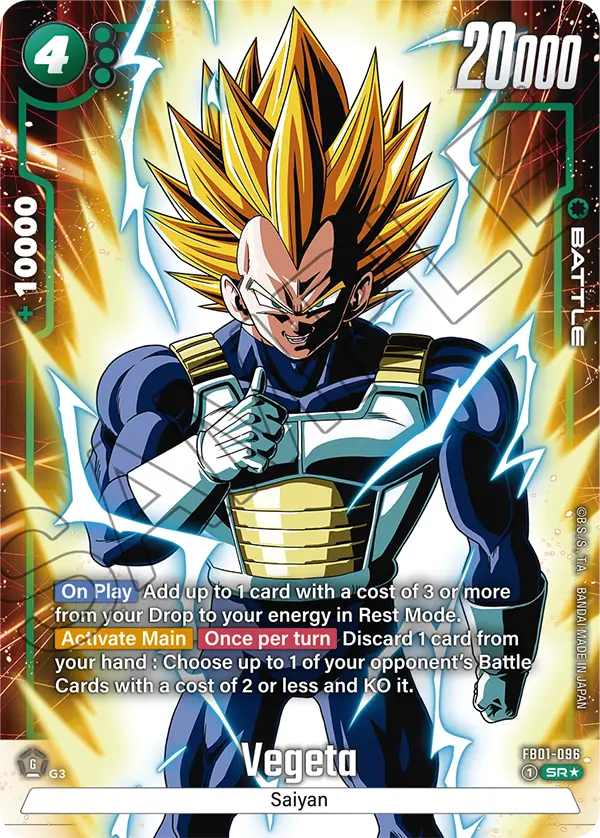 Vegeta FB01-096 SR Alternate Art Parallel